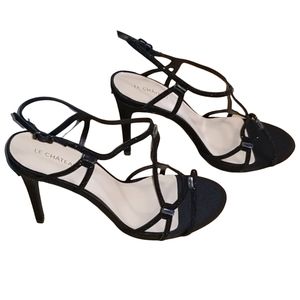 Le Chateau Black Strappy Evening Sandals